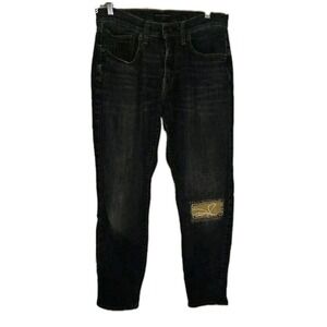 Lucky Brand Grunge‎ Jeans Dark Wash Blue Men's 223 Straight 30X32 Patch Upcycled